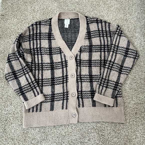 Joie Sweaters - Joie Women’s Plaid Chenille Cardigan Sweater Size S